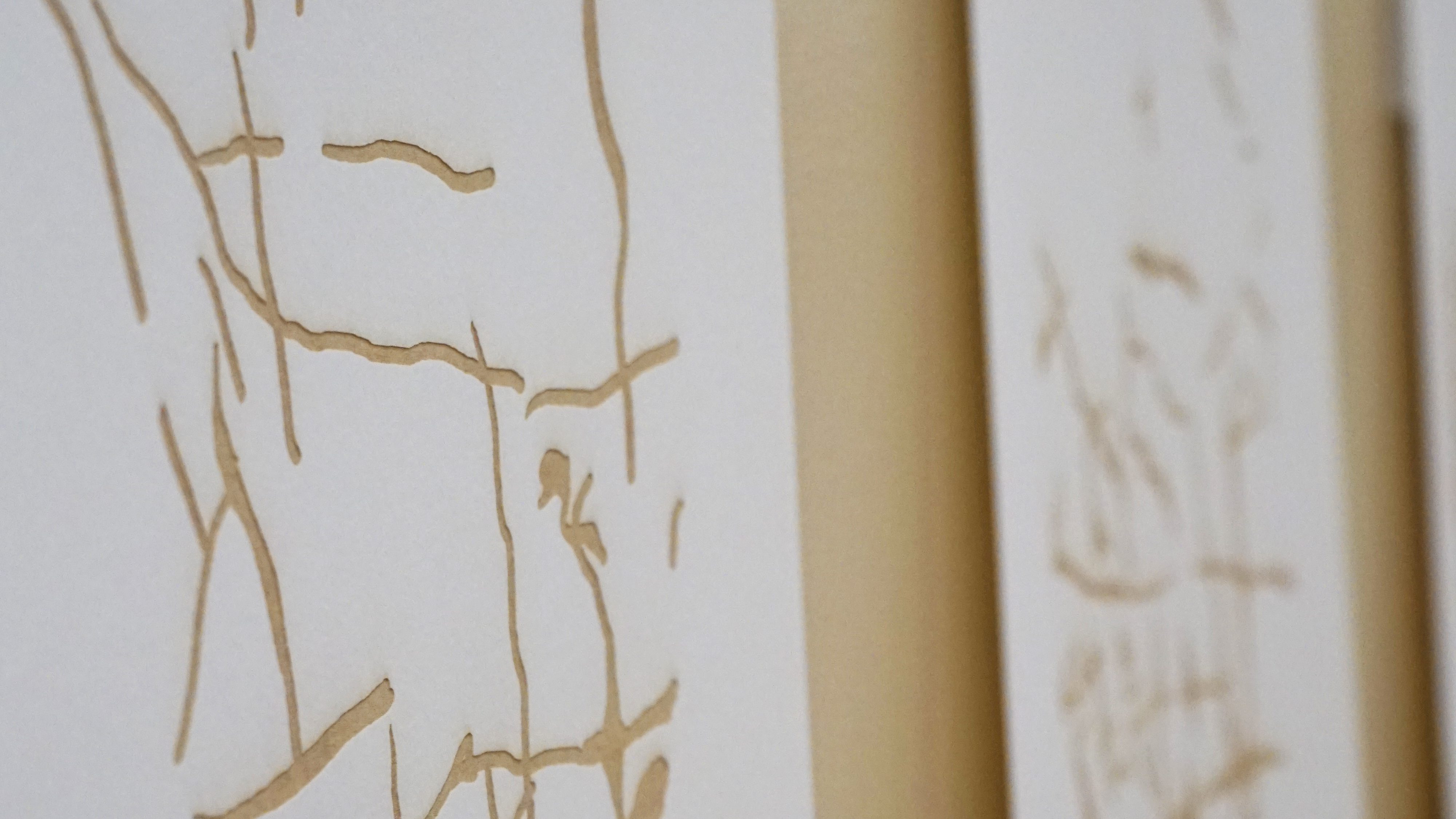 Huellas / Traces, laser prints on water color paper. 2019