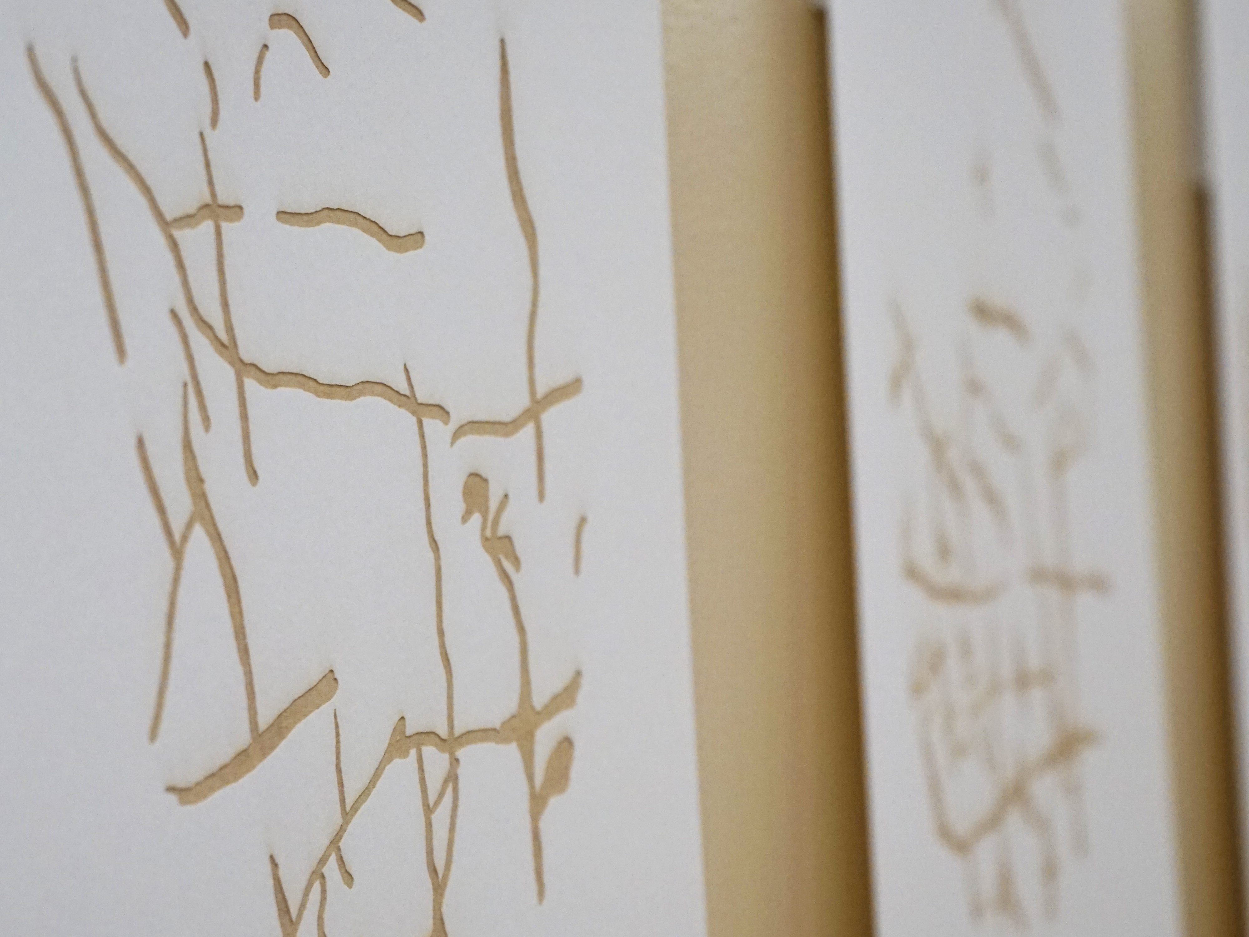 Huellas / Traces, laser prints on water color paper. 2019